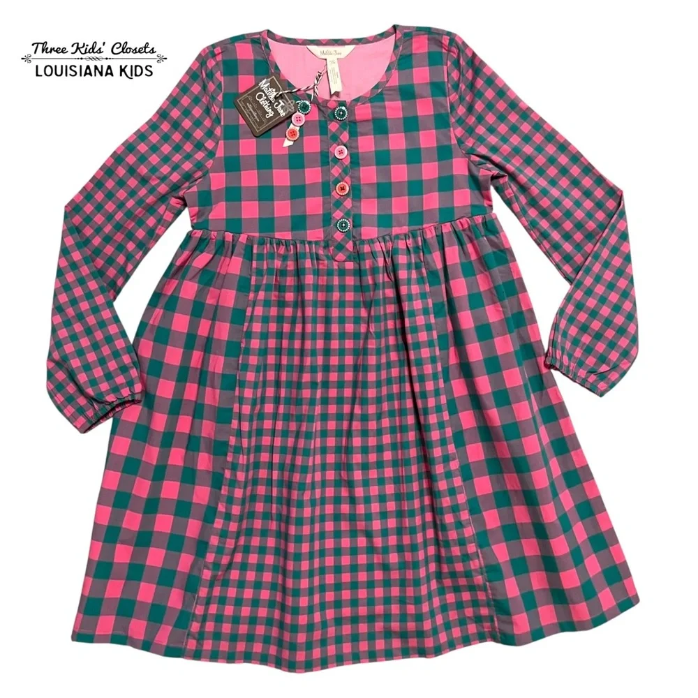 NEW Matilda Jane 10Y or 12Y Moments With You Plaid To See You Dress